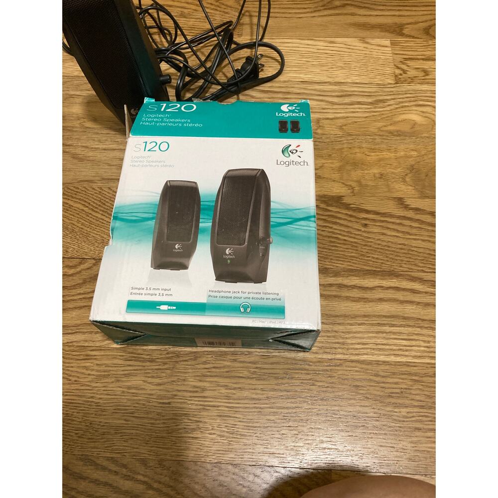 Logitech S120 Desktop, Laptop, Speaker System Black 2.6 Watts, PC, Mac, Mp3 Ipod